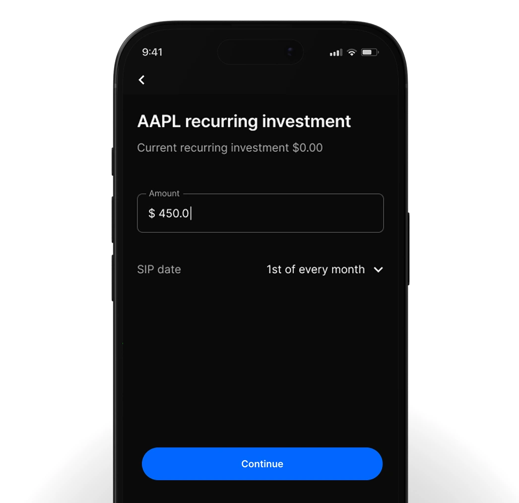 Set Recurring Investments